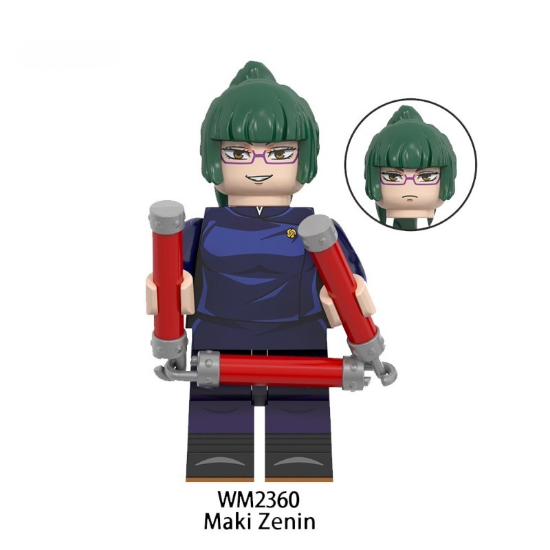 Jujutsu kaisen ryomen sukuna maki zenin inumaki toga gojo satoru panda nhật bản anime mini building blocks hình đồ chơi trẻ em quà tặng