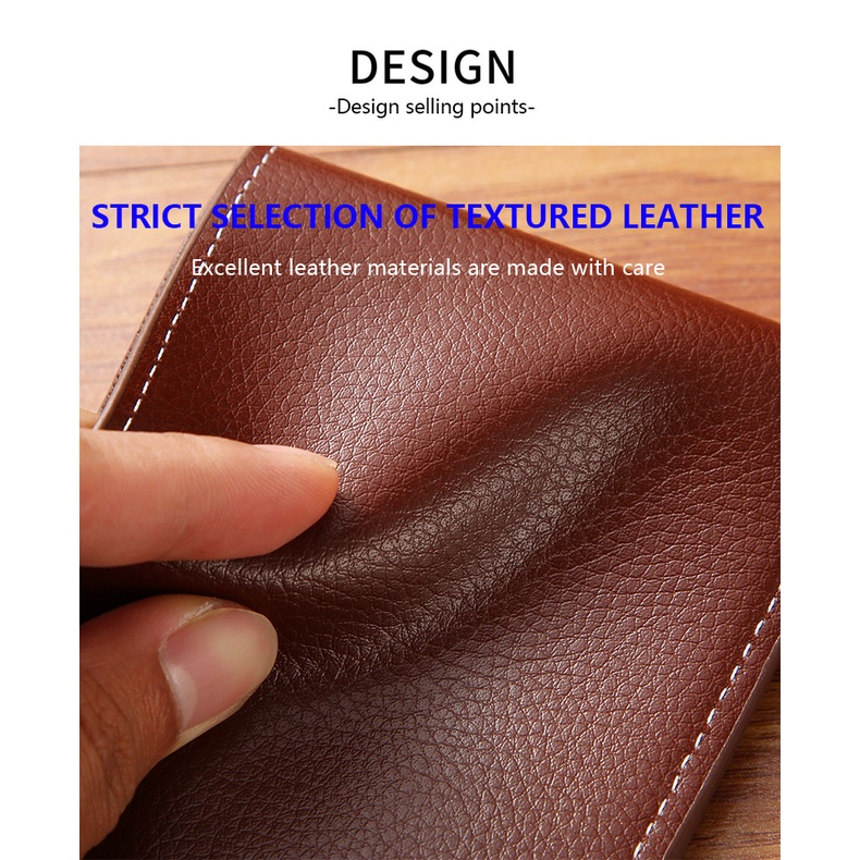 Ví Da 20% Đựng Thẻ Dáng Ngắn Thời Trang Cho Nam