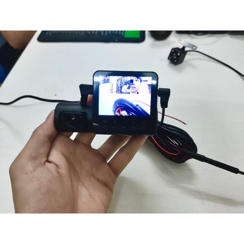 Camera hành trình ô tô X3 quay trước sau và trong xe