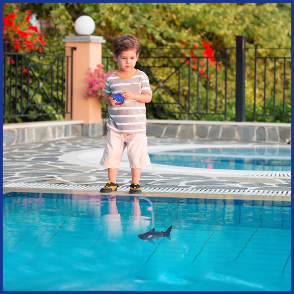 Đồ chơi cá mập mini rc thuyền cá mập đồ chơi điện không thấm nước và di động rc bơi cá mập đồ chơi trò chơi dưới nước cho trẻ em aiavn