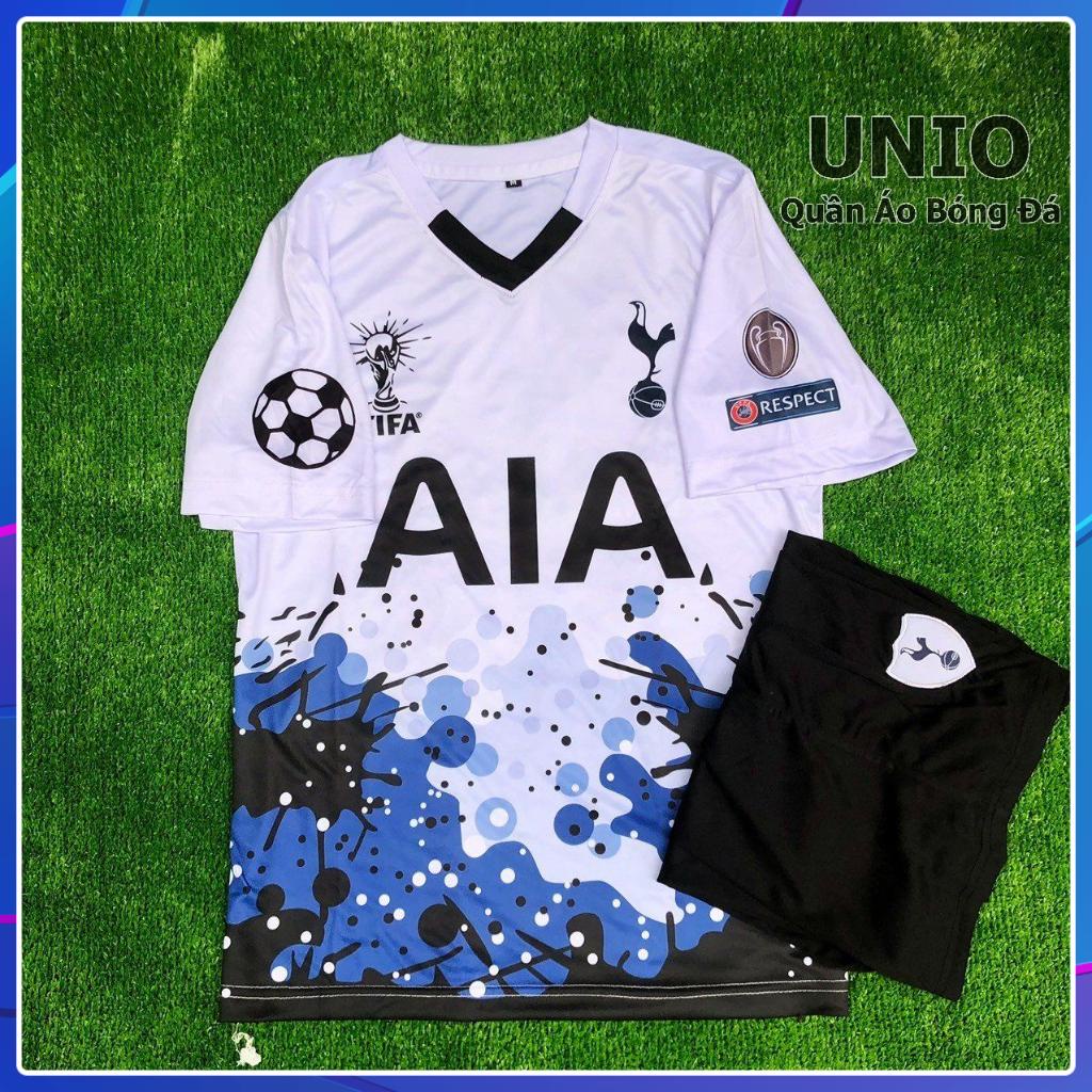 Áo đá bóng in tên - Bộ quần áo đá bóng Tott** trắng chất thun lạnh cao cấp - đồ thể thao in tên theo yêu cầu