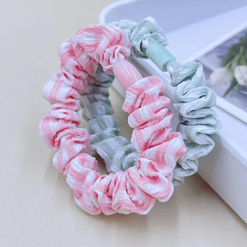 Barbie hair rope for kids girl organza rubber pink headress phụ kiện tóc