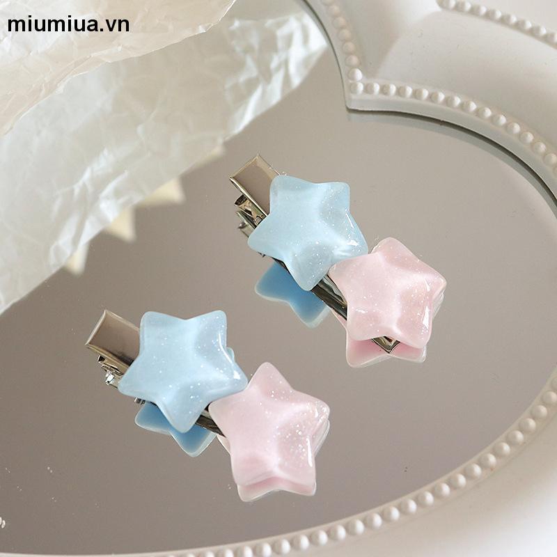 Miumiua🔮Kẹp Tóc Ngôi Sao Năm Cánh Màu Kẹo Dễ Thương Cho Nữ