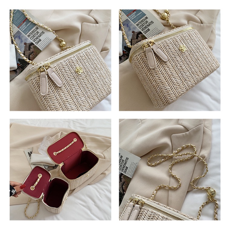 Túi Xách Đeo Chéo Vai Có Dây Xích Đựng Điện Thoại Phong Cách Bohemia Dành Cho Nữ