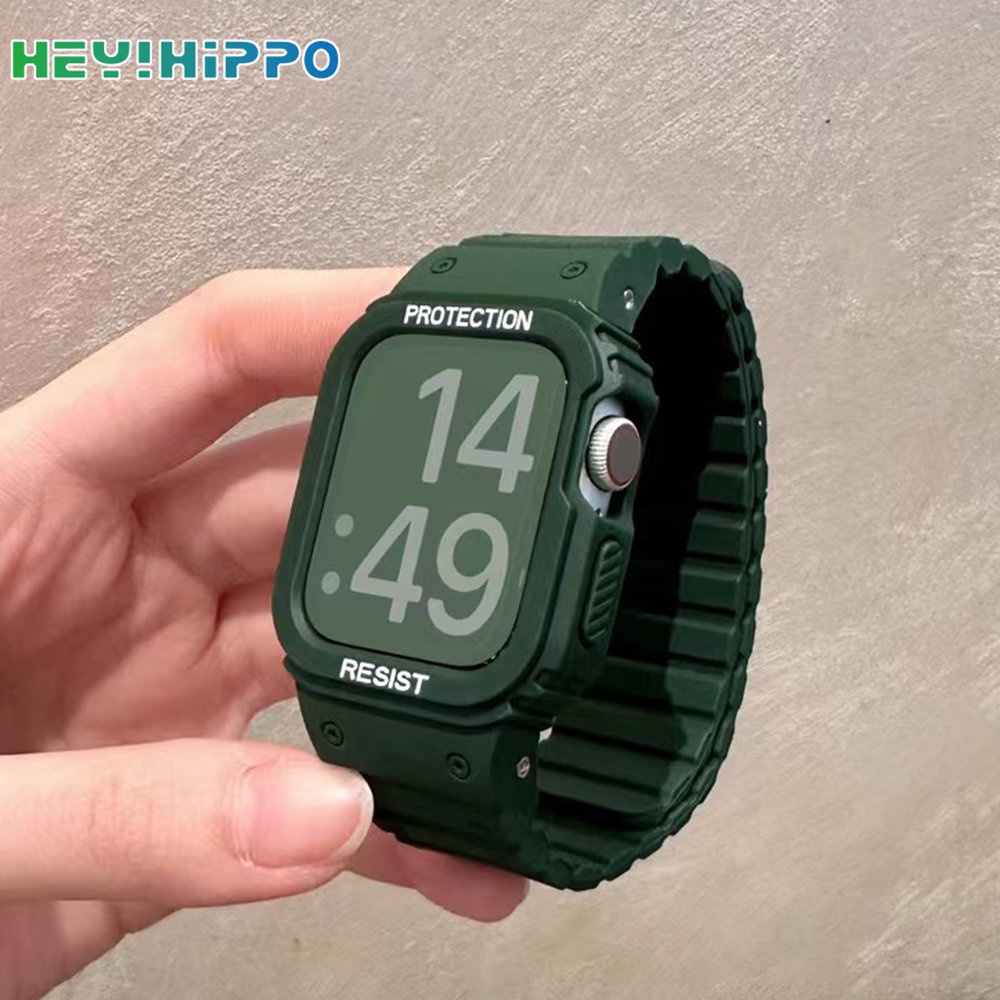 Dây Đeo Silicone Khóa Nam Châm Cho Đồng Hồ Thông Minh iwatch 45 / 44 / 42 / 41 / 40 / 38mm series 8 / 7 / 6 / 5 / SE