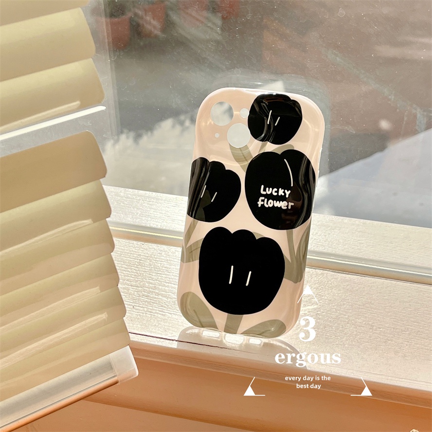 Ốp Điện Thoại TPU Mềm Họa Tiết Hoa Tulip Đơn Giản Cho IPhone 14 13 12 11 Pro Max SE2020 X XR Xs Max 7 8 6 6s Plus