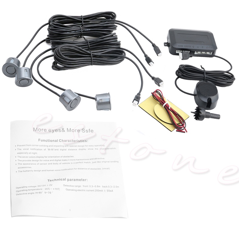 Còi Báo Động Đỗ Xe 4 Cảm Biến Chất Lượng Cao