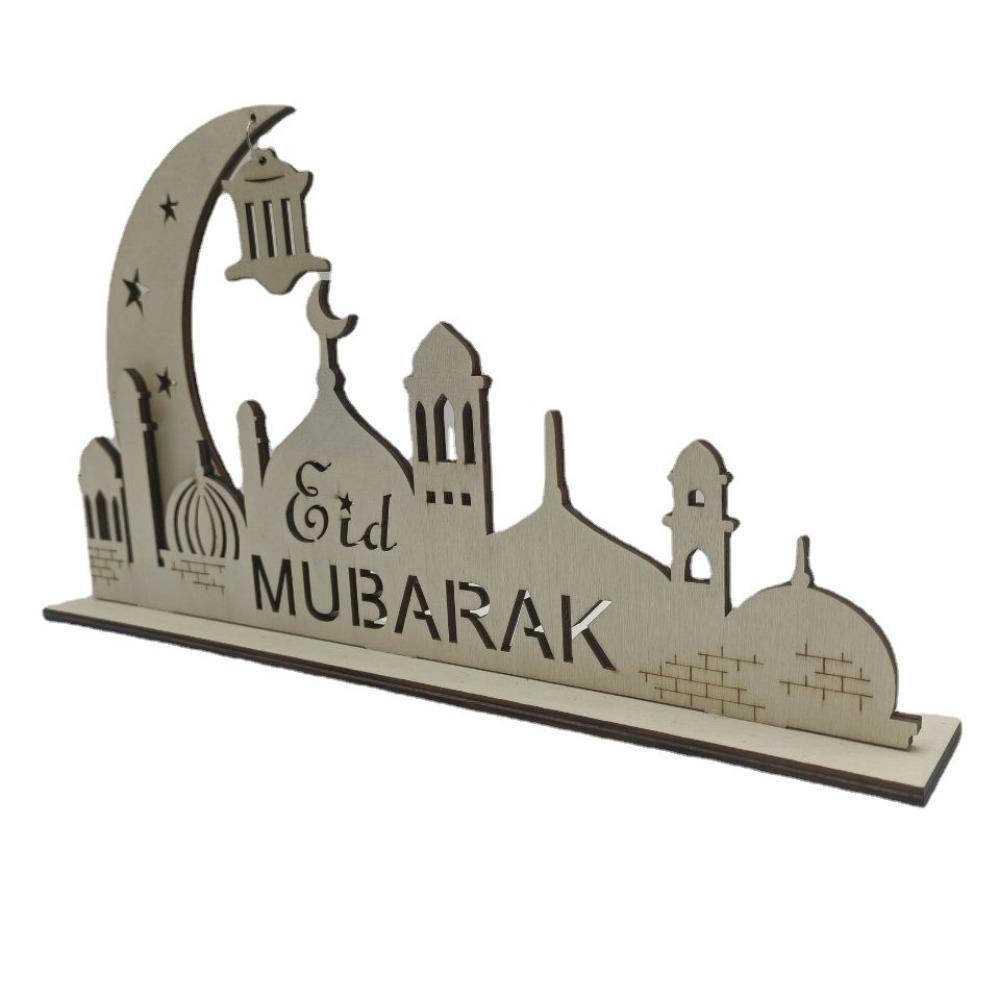 Đèn Led Lễ Hội Eid Mubarak Bằng Gỗ Dùng Trang Trí Nhà Cửa