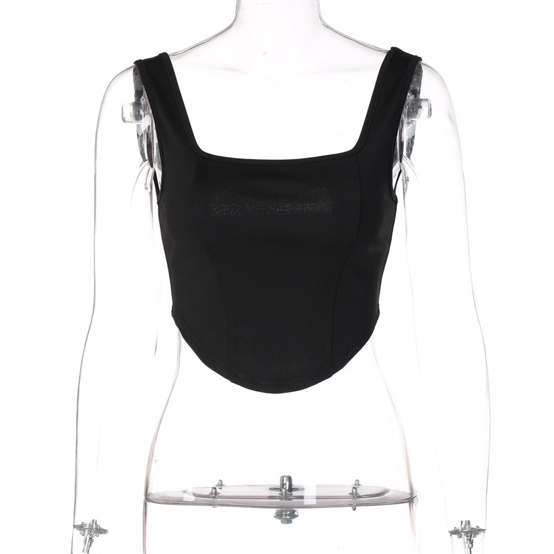 DUNEA Áo Croptop Cổ Vuông Lệch Tà Thời Trang Mùa Hè Cho Nữ