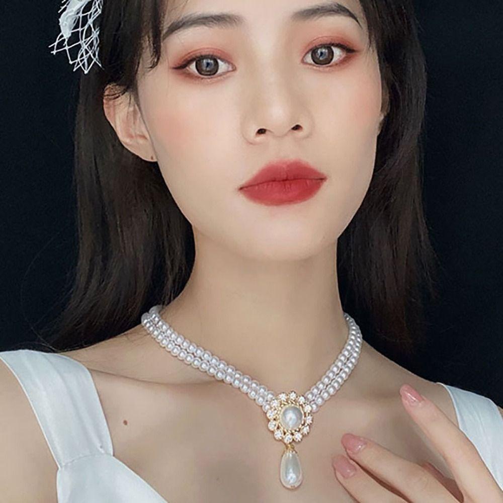 AROMA Vòng Cổ Choker Bằng Hợp Kim Phong Cách Vintage Thanh Lịch Cho Nữ