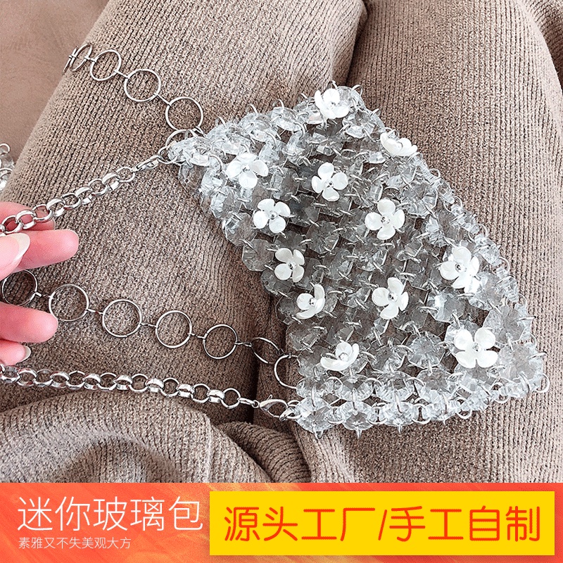 Túi Đeo Chéo Mini Dáng Vuông Chất Liệu Acrylic Cho Nữ