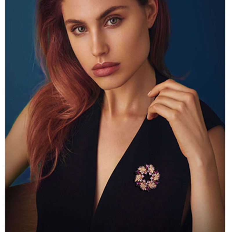 Ghim Cài Áo Hình Vòng Nhẫn Lụa Bauhinia Phong Cách Mới Cho Nữ