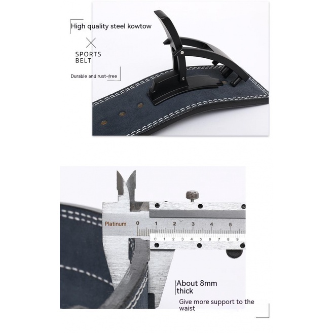 Dây Đai Bằng Da Bò Hỗ Trợ Nâng Tạ Thể Thao Thắt lưng tập thể dục Deep Squat Hard Pull Strength Weightlifting Equipment Kraft bảo vệ thắt lưng thể thao Bảo vệ thắt lưng da bò
