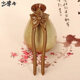 Miyan handmade xanh đàn hương kẹp tóc hoa đôi kẹp tóc bằng gỗ cổ điển kẹp tóc tấm phụ kiện tóc kẹp tóc bằng gỗ