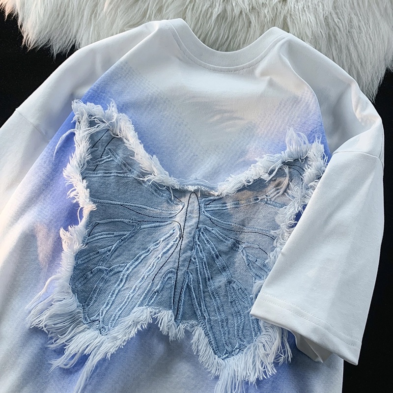 Áo Thun 100% Cotton 200g Tay Ngắn Mới, Họa Tiết In + Áo Sơ Mi Nữ