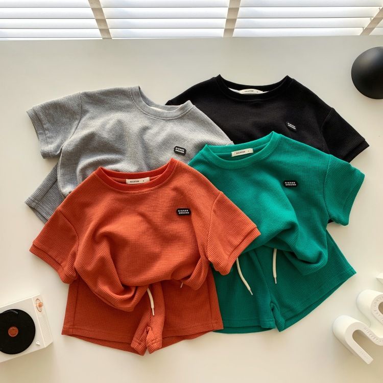 Set Áo Thun Tay Ngắn Và Quần Short Cotton Phong Cách Đường Phố Thời Trang Mùa Hè Cho Bé Trai