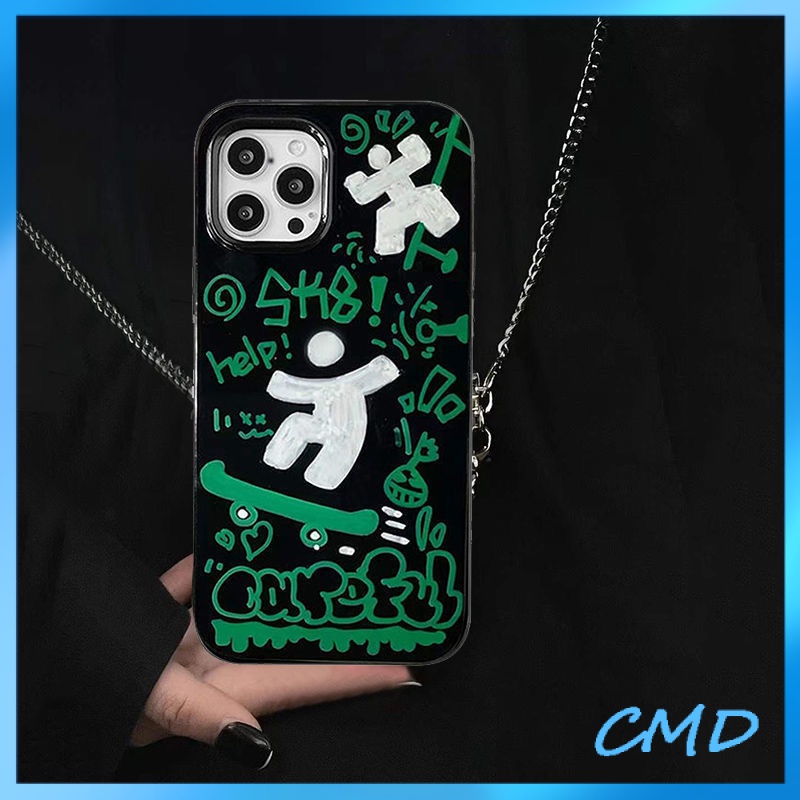 Ốp lưng iphone Điện Thoại Ván trượt, graffiti, nhân vật nhỏ, thạch, vỏ mềm silicone cá tính Cho Iphone 6 / 6S / 6splus / se / 7 / 7plus / 8 / 8plus / X / xs / xsmax / 11 / 12 / 13 / 14 / Plus / Pro / Pro Max-515