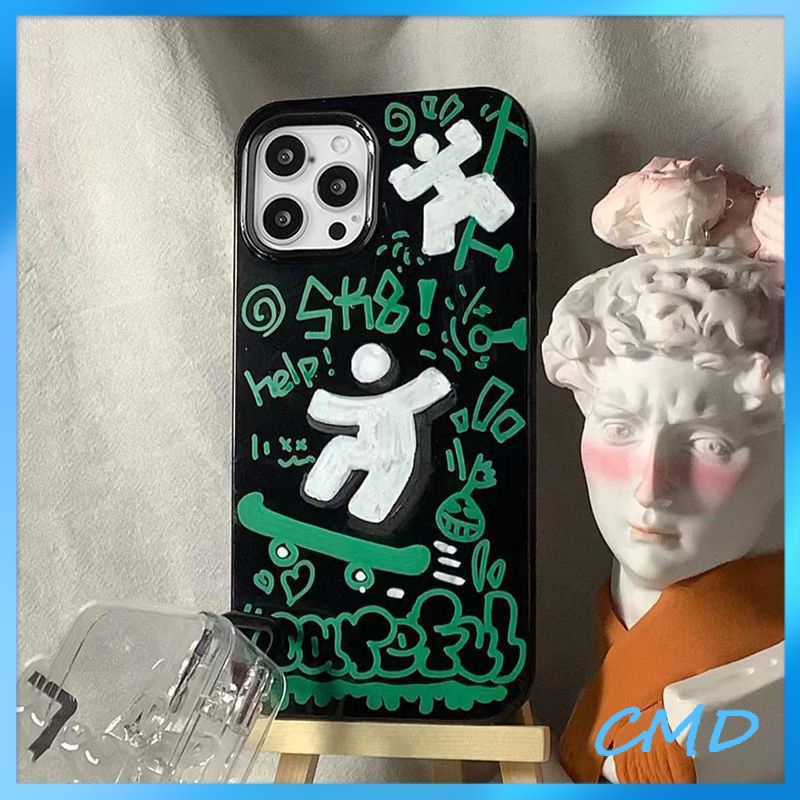 Ốp lưng iphone Điện Thoại Ván trượt, graffiti, nhân vật nhỏ, thạch, vỏ mềm silicone cá tính Cho Iphone 6 / 6S / 6splus / se / 7 / 7plus / 8 / 8plus / X / xs / xsmax / 11 / 12 / 13 / 14 / Plus / Pro / Pro Max-515