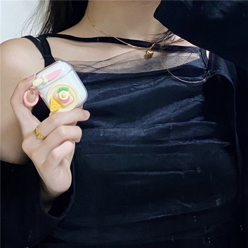 Vỏ Bảo Vệ Hộp Sạc Tai Nghe AirPods Pro 2nd 1 2 3 Hình Miếng Bánh Sandwich Phô Mai Dễ Thương