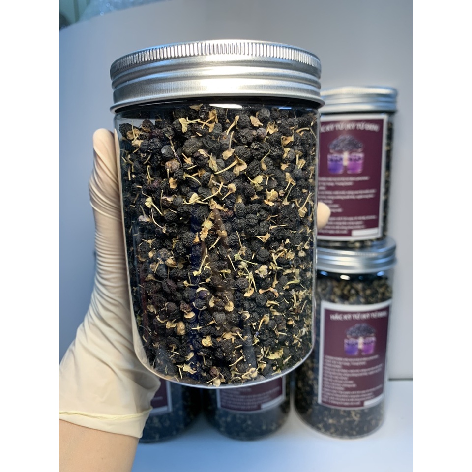 Kỳ tử đen, hộp 250g hắc kỷ tử sấy khô, giảm cân, giảm béo, trường thọ, đẹp da, sản phẩm y hình, thơm nức