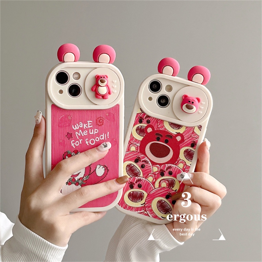 Ốp Điện Thoại TPU Mềm Hình Gấu Bông 3D Dễ Thương Cho IPhone 14 13 12 11 Pro Max