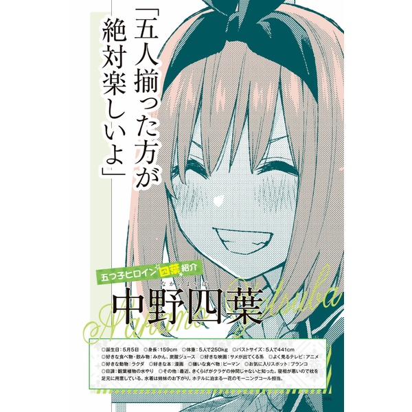 The Quintessential Quintuplets Character Book Vol. 4