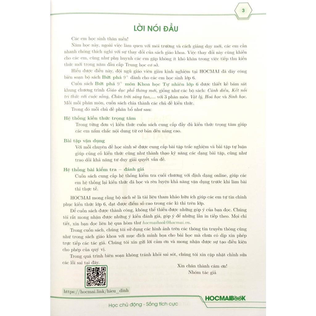 Sách Bứt Phá 9+ Môn Khoa Học Tự Nhiên Lớp 6