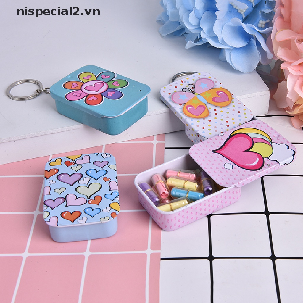 Hộp Thiếc Rỗng Hình Chữ Nhật Đựng Trà / Kẹo / Trang Sức Tiện Dụng