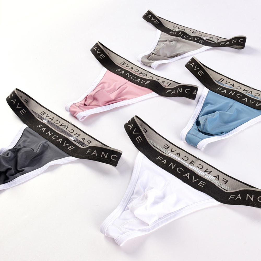 T Shaped Briefs Modal Comfortable Mens Briefs Sexy U-Convex Mid-Waist Briefs