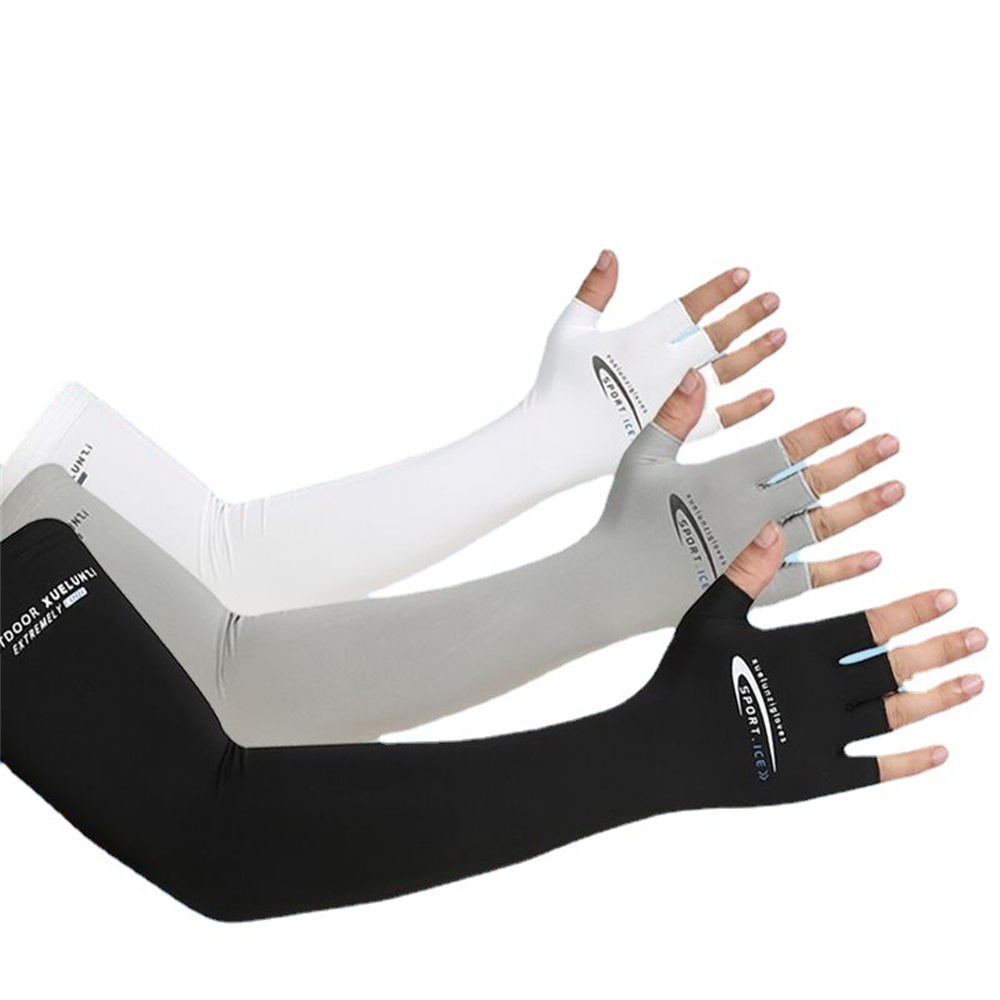 1 Cặp Găng Tay Chống Nắng Và Tia UV Khi Lái Xe / Chạy Bộ / Câu Cá Ngoài Trời Dành