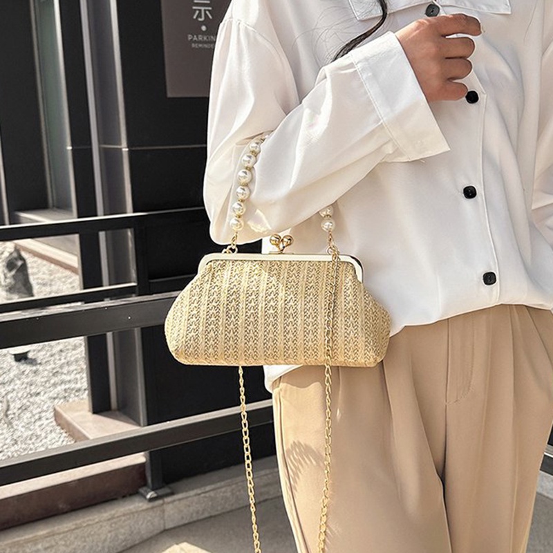 Túi cói Vai Kiểu Ví Tiền Bằng Rơm Thời Trang Sành Điệu Cho Nữ