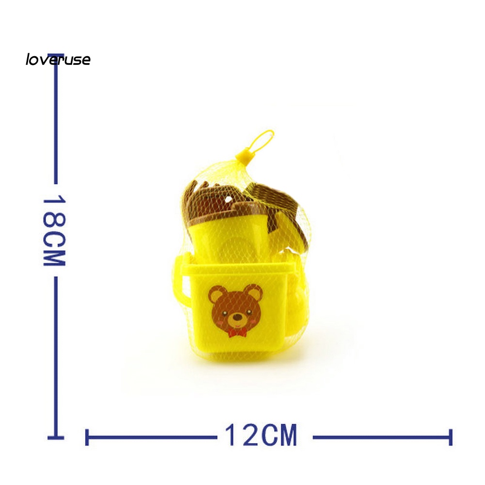 Set 5 Đồ Chơi Cát Bãi Biển Mùa Hè In Hình Gấu / Vịt Hoạt Hình Cho Bé