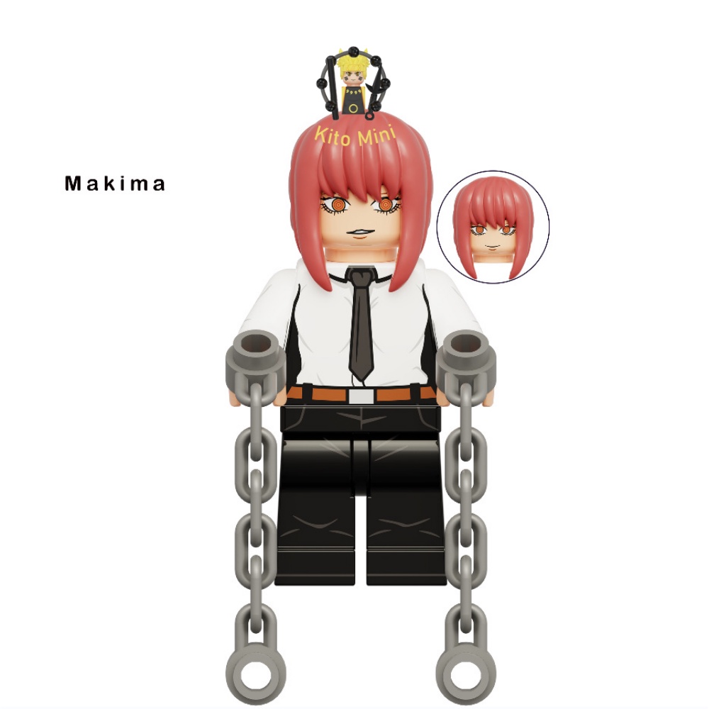 Mô Hình Lắp Ráp Chainsaw Man Minifigures Người Cưa Sợi Xích Nhân Truyện Tranh Anime Vật Hoạt Hình KT1067