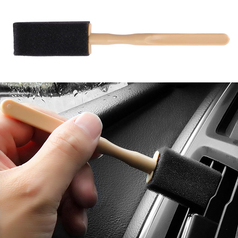 1 Bàn Chải Loại Bỏ Bụi Ở Rãnh Thông Gió Xe Hơi Có Đầu Xốp / Rãnh Nhỏ Gọn Tiện Lợi