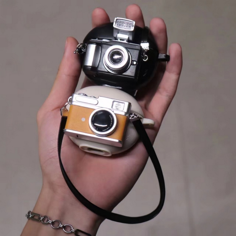 Vỏ Bảo Vệ Hộp Sạc Tai Nghe Edifier X2 Có Móc Treo Hình Máy Ảnh Kèm Đèn Led