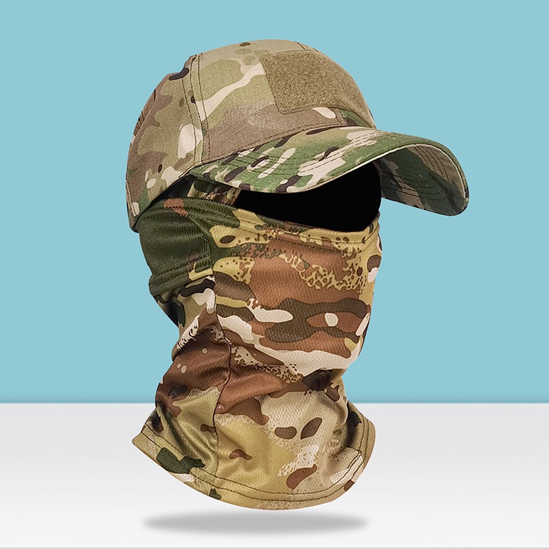 Mũ Trùm Đầu Kiêm Khẩu Trang Che Phủ Toàn Diện Phong Cách Quân Đội Dành Cho Nam