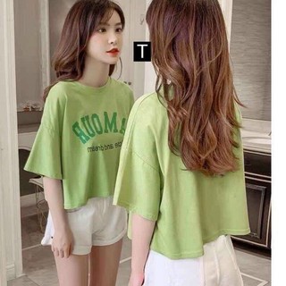 Áo thun nữ croptop in chữ màu sắc rực rỡ mùa hè mát mẻ đi chơi,mặc nhà,đi biển,đi tập thể dục thể thao - NPP