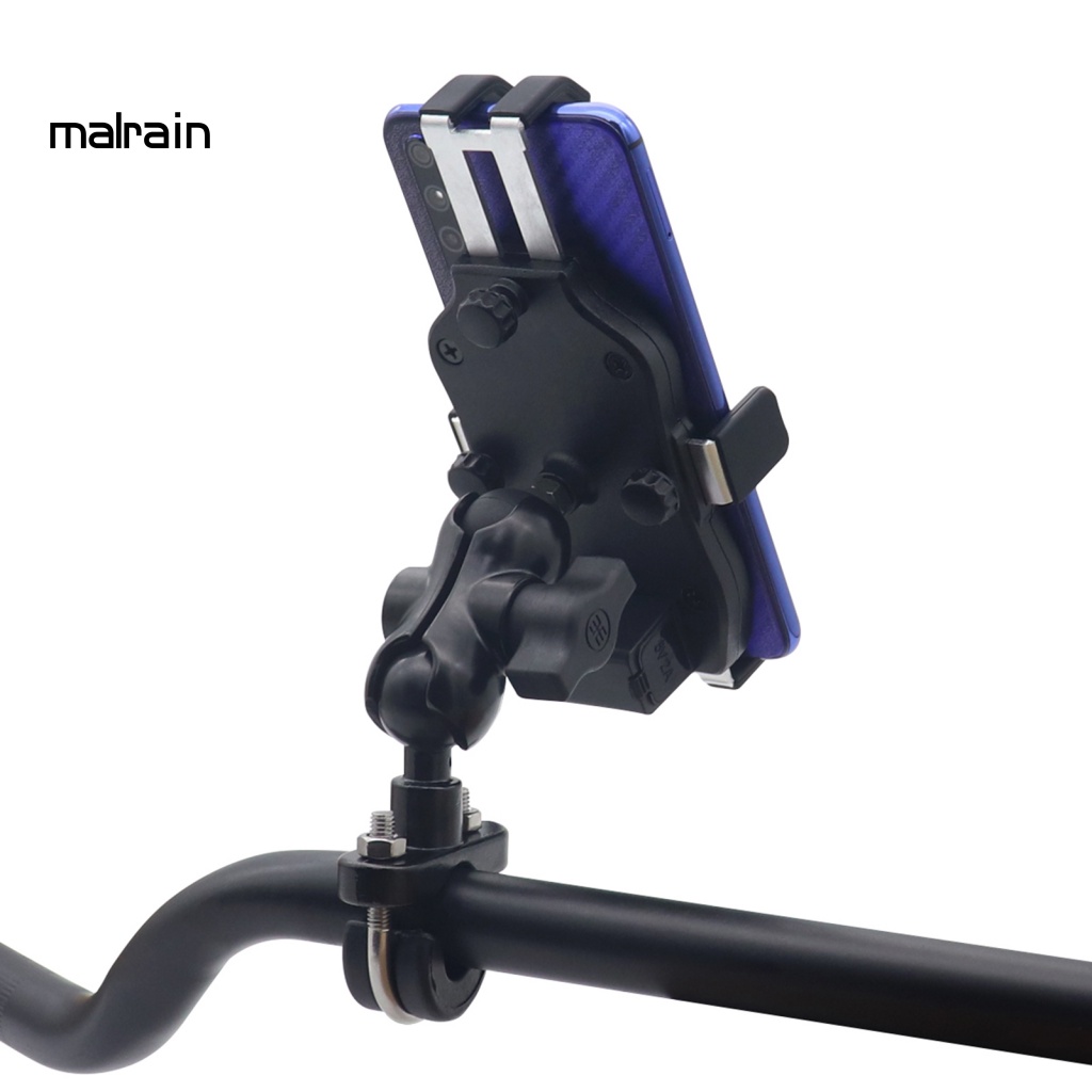 Giá Đỡ Điện Thoại Sạc Nhanh 3.0 Bằng Hợp Kim Nhôm Gắn Tay Lái Xe Đạp / Mô Tô