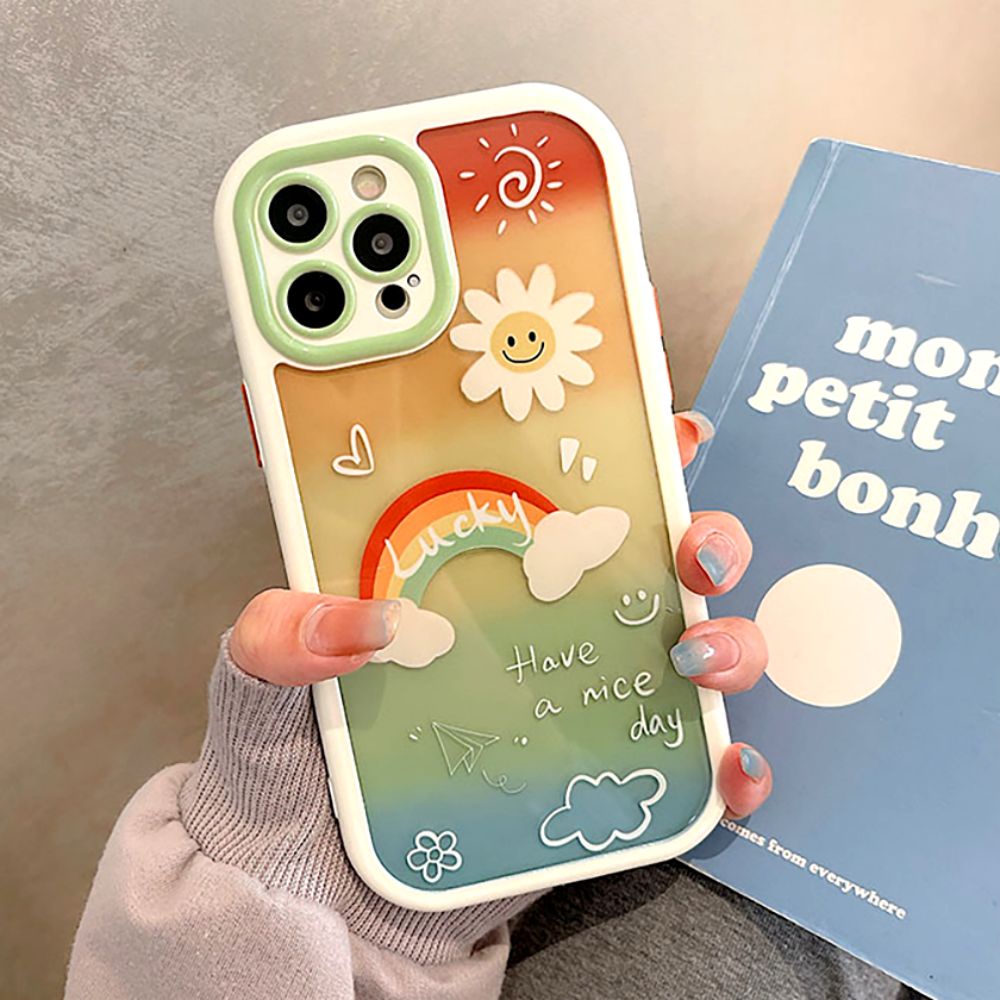 Ốp Điện Thoại TPU Mềm Chống Sốc Họa Tiết Hoa Hướng Dương Cho IPhone 11 12 13 14 Pro Max XR XS Max