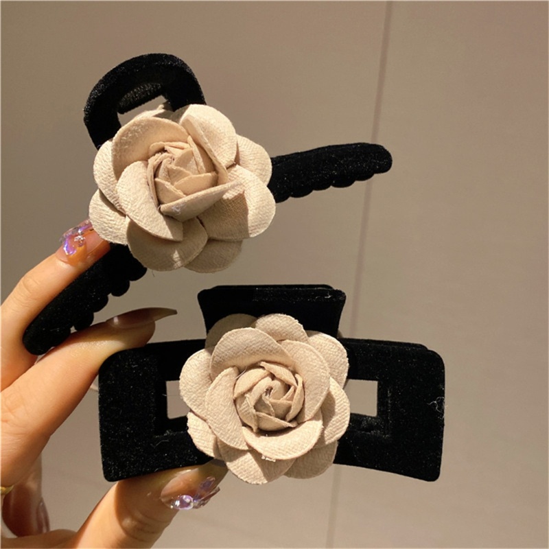 Kẹp Tóc Đuôi Ngựa Cỡ Lớn Bằng Nhung Thời Trang Mùa Đông