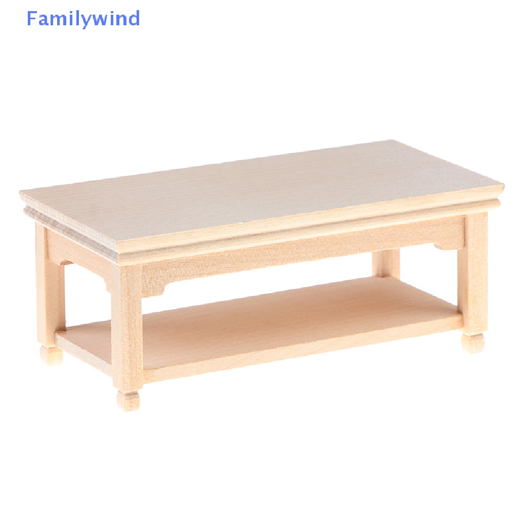 Mô Hình Bàn Trà Mini Bằng Gỗ Tỉ Lệ 1: 12 Trang Trí Nhà Búp Bê