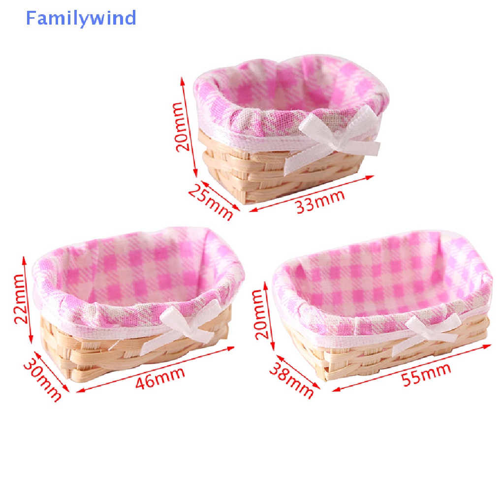 1 Set Giỏ Đựng Thức Ăn Mini 1: 12 Trang Trí Nhà Búp Bê