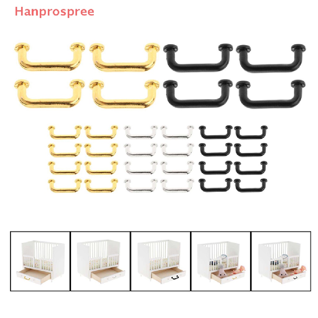 1 Bộ Tay Nắm Cửa / Tủ Chén / Tủ Nội Thất Trang Trí Nhà Búp Bê Tỉ Lệ 1: 12