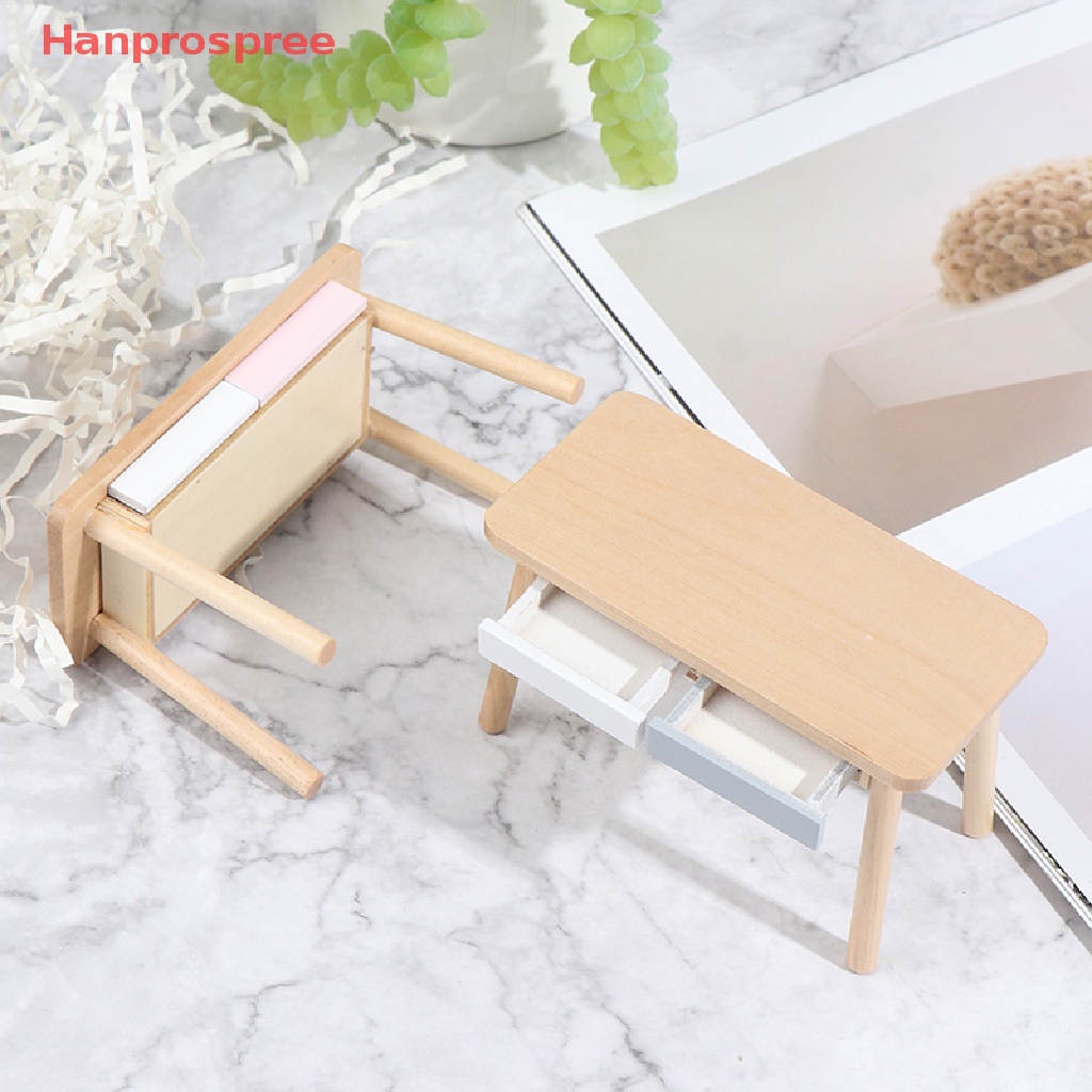 Mô Hình Bàn Máy Tính Phong Cách Bắc Âu Tỷ Lệ 1 / 12 Trang Trí Nhà Búp Bê