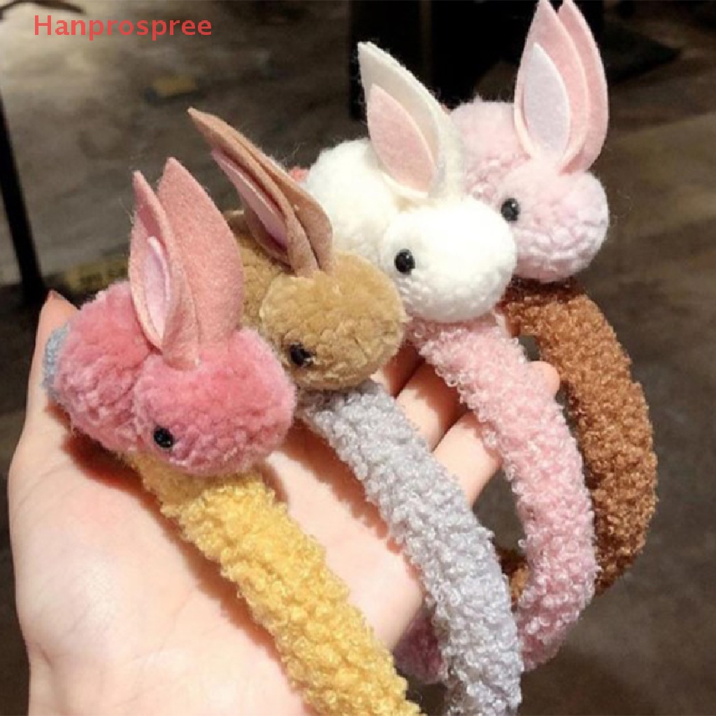 Băng Đô Cài Tóc Hình Thỏ Nhồi Bông Dễ Thương Cho Bé Gái