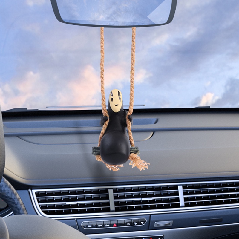 1 Đồ trang trí Búp Bê Vô Diện Hoạt Hình Trang Trí Gương Chiếu Hậu Xe Hơi