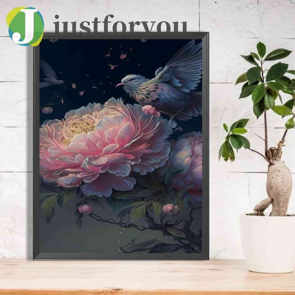 Tranh Đính Đá Kim Cương Toàn Bộ 5D DIY Hình Vẽ Hoa Trang Trí Nhà Cửa