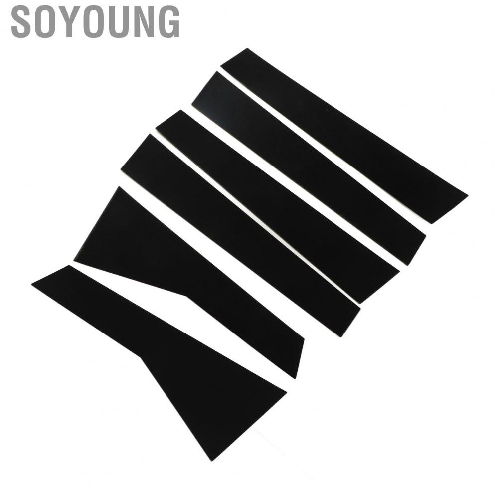 Soyoung Door Window Pillar Post Cover  Durable PC Plastic Easy Installation Trim Lightweight for CRV 2012‑2016