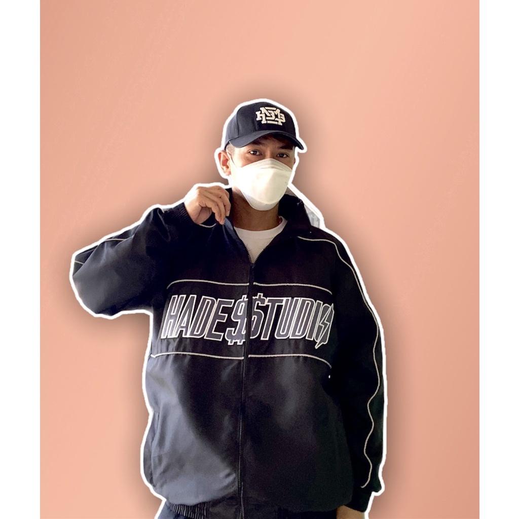 Áo khoác dù nam nữ unisex HADES màu đen thêu phản quang form rộng - Unisex Clothes | BigBuy360 - bigbuy360.vn