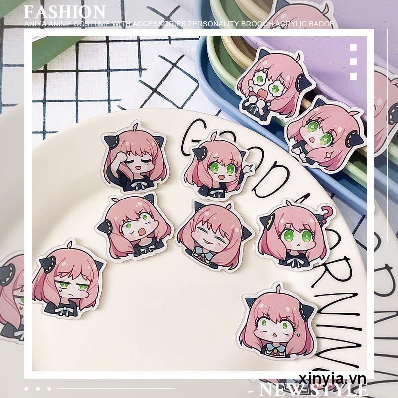 🌺Huy hiệu cài áo pin cài trang trí balo túi xách nhân vật anime Anya Spy X Family đáng yêu